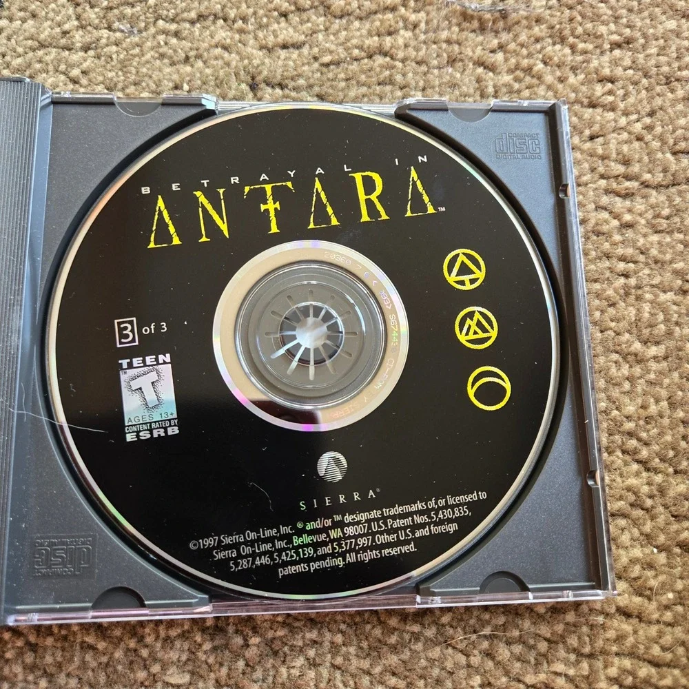 Betrayal in Antara PC Game 1997 Sierra On-Line 3-Disc Set Vintage RPG Windows